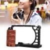 Aluminum Alloy Camera Cage with Wooden Handle Protective Frame with Cold Shoe Interface for A6400 A6300 A6100 A6000 view 2