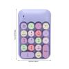 CHEOTIME 2.4GHz Wireless Numeric Keypad, 18 Keys Retro Color Round Keycaps Mini Number Keyboard with USB Receiver for Laptop (Purple Theme) view 2