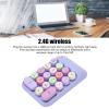 CHEOTIME 2.4GHz Wireless Numeric Keypad, 18 Keys Retro Color Round Keycaps Mini Number Keyboard with USB Receiver for Laptop (Purple Theme) view 3