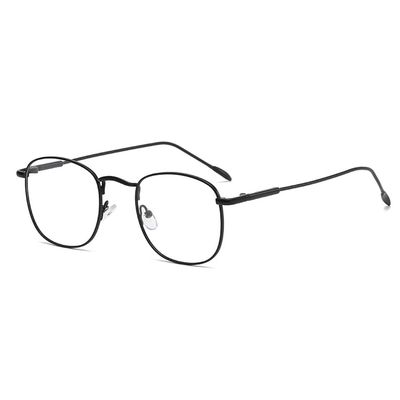 Rongchy Retro Fashion Blue Light Blocking Glasses - Metal Frame,Photochromic glasses, Large Clear Lenses (Black)