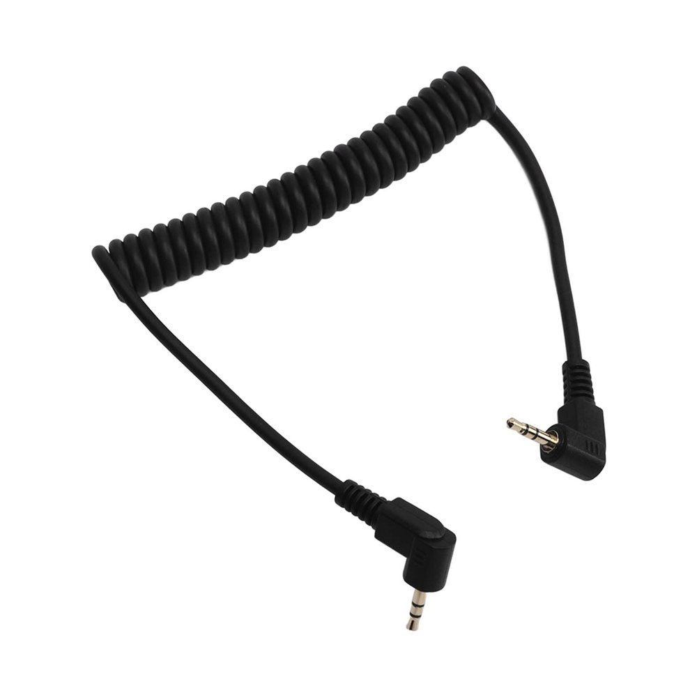 Flash Sync Cable, 2.5mm Male to Male Coiled Cord for Camera EM Series, DSLR Camera Flash Sync Cable,Sync Cable DSLR Camera,Remote Control Jack Size 2.5mm