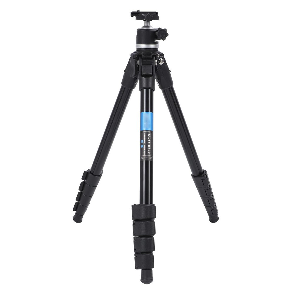 Camera Tripod, Aluminum Alloy Tripod with 360 Degree Ball Head, 1/4 inch Quick Release Plate, Adjustable Height from 50cm to 160cm, for DSLR, Mirrorless Camera, DV Camcorder