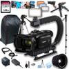 Canon HF G70 UHD 4K Camcorder + LED Video Light + 128GB Memory Card + U Grip Stabilizer + Monopod + Tripod + Hand Grip + 42X Fisheye Lens + Video Editing Software-(26pc Bundle) (Renewed) view 1