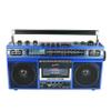 Supersonic SC-3201BT 4 Band Radio & Cassette Player Boombox, Bluetooth Speaker, AM/FM/SW Radio with MP3 Playback, USB & SD Card, 3 Band EQ and Earphone Jack. (Blue) view 3