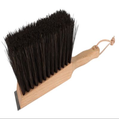 Redecker Garden Hand Brush with Stainless Steel Scraper Tough Arenga Fiber Bristles for Pavers, Joints & Outdoor Surfaces, Oiled Beechwood Handle, for Stubborn Dirt Removal