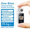 2.7K Thumb Action Camera, Small Body Camera with Magnetic Neck Strap, Mount Anywhere, Vlog Camera, Handsfree Recording Helmet Cam for Cycling (White) view 2