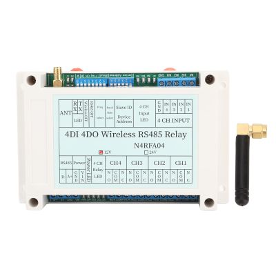 4 Channel Wireless Relay Module Wireless Control for Smart Home Security Monitoring with Antenna (12V)
