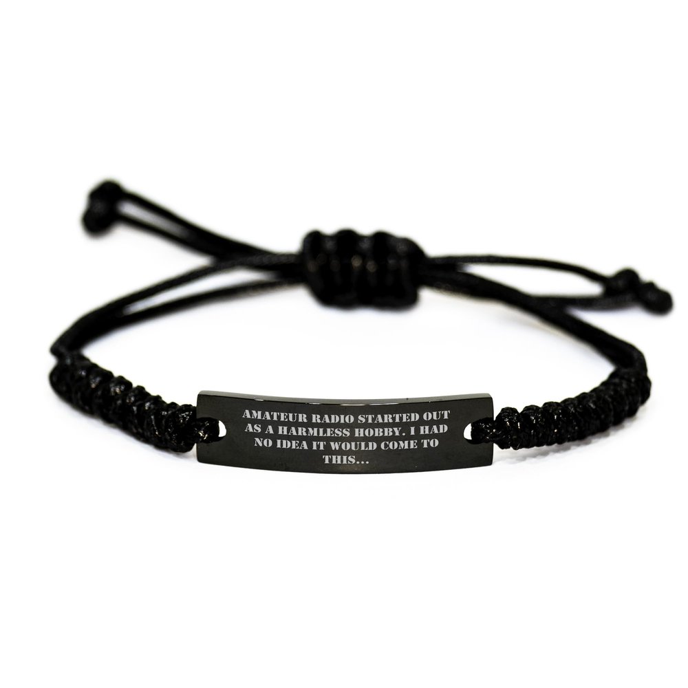 Amateur Radio Enthusiast Rope Bracelet Funny Gift for Born Radio Operators Birthday Presents
