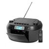 Audiobox Portable CD & Cassette Player, Bluetooth 5.3 Boombox, AM/FM Radio, USB, MicroSD, AUX Input, Dual, with Remote Control Black view 1