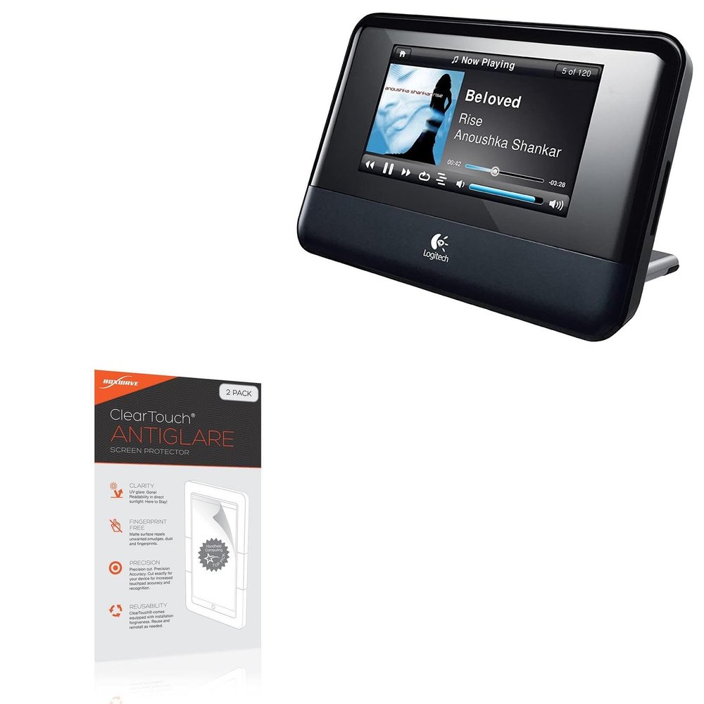 BoxWave Screen Protector Compatible With Logitech Squeezebox Touch - ClearTouch Anti-Glare (2-Pack), Anti-Fingerprint Matte Film Skin