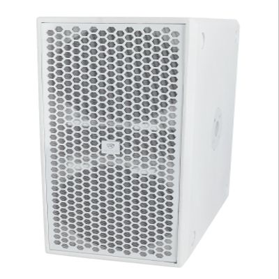 Rockville TITAN SLIM D8 White Powered Subwoofer, Dual 8" Woofers, 400W RMS/1600W Peak, 122dB SPL, Stackable, Vertical/Horizontal Mount, Bass Boost, XLR/RCA Inputs, Compact Plywood, Ideal for DJ/Live
