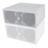 Rockville TITAN SLIM D8 White Powered Subwoofer, Dual 8" Woofers, 400W RMS/1600W Peak, 122dB SPL, Stackable, Vertical/Horizontal Mount, Bass Boost, XLR/RCA Inputs, Compact Plywood, Ideal for DJ/Live view 3