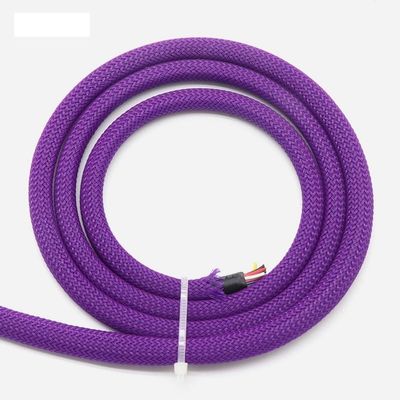 4mm PET Expandable Cable Sleeve, Tight Braided High Density Hardness Line Protect Sleeving Wire Wrap Gland Sheath(Purple,5METER)