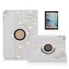 STENES Bling Case Compatible with iPad mini 7 (A17 Pro) 2024 8.3 inch - Stylish - 3D Handmade Crystal Flowers Floral 360 Degree Rotating Stand & Sleep/Wake Cover Luxury Girl Women Case- White view 1