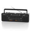 Cassette Tape Player with Stereo Sound, Dual Tape Decks, 3-Band Radio, USB/TF Card Playback, and Tape-to-USB/TF Card Recording Function view 1