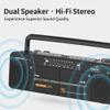 Cassette Tape Player with Stereo Sound, Dual Tape Decks, 3-Band Radio, USB/TF Card Playback, and Tape-to-USB/TF Card Recording Function view 3