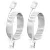 Dutevolns Ultra Thin Cat 6A Ethernet Cable 3.3 Feet 2Pack, Flexible & Slim Rj45 Cat6a LAN Cord, 10Gbps 550MHz Cat6 Network Cable for Pc, Router, Windows (White) view 1
