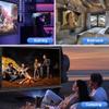 BEVUPAAERE 30" 40" 50" 60" 72" Projector Screen Manual Pull Down Projection Screen 3D 4K HD Movie Screen for Indoor Outdoor 4:3 16:9 Format(30" 16:9) view 3