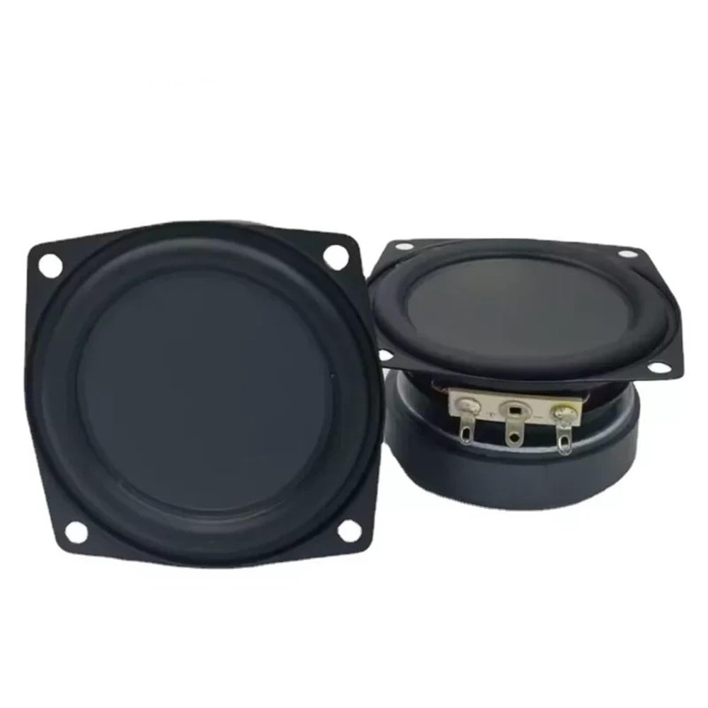 MXFAERUP for SOTAMIA 2Pcs 2.5 Inch Portable Audio Speaker 4 Ohm 15W Rubber Edge Waterproof Outdoor Loudspeaker DIY Music Speaker