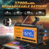 Emergency Crank Radio Solar Hand Crank Emergency Radio 37000mWh (10000mAh) AM/FM NOAA Weather Radio with LCD Display 3 Mode Flashlight SOS Alarm Compass Headphone Jack for Winter Storm Emergency view 4
