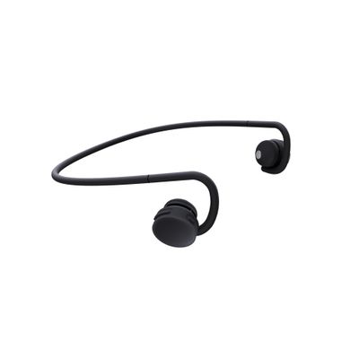 nwm GO Wireless On-Ear Speakers (Open Ear Earphones) Sound Leakage suppressed (PSZ Technology - Bone Conduction Alternative) Designed in Japan | Fog Black