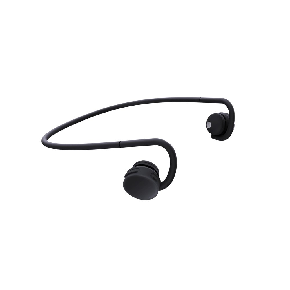 nwm GO Wireless On-Ear Speakers (Open Ear Earphones) Sound Leakage suppressed (PSZ Technology - Bone Conduction Alternative) Designed in Japan | Fog Black