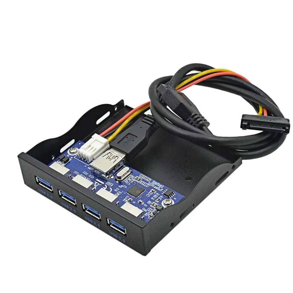 for USB HUB 19+1 20Pin 4 Port USB 3.0 Front Panel Combo Bracket USB3.0 Hub Adapter for PC Desktop 3.5" FDD Floppy Disk Drive Bay