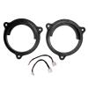 2pcs Speaker Adapter Mounting Plates, 6.5in Black Speaker Adapter Bracket Ring with 2 Wire Harness Replacement for Cars Boats Trucks RVs view 1