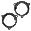2pcs Speaker Adapter Mounting Plates, 6.5in Black Speaker Adapter Bracket Ring with 2 Wire Harness Replacement for Cars Boats Trucks RVs view 2