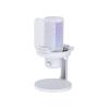 FEELWORLD VM1 USB Condenser Gaming Microphone for Streaming Noise Cancellation Mute RGB Light One-Key Mute Desktop Stand (White) view 1