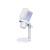 FEELWORLD VM1 USB Condenser Gaming Microphone for Streaming Noise Cancellation Mute RGB Light One-Key Mute Desktop Stand (White) view 2