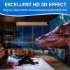 3D Glasses, Active Shutter Rechargeable Eyewear for 3D DLP-Link Projectors Cocar view 3