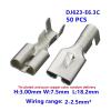 100/50 PCS 6.3 Series 0.4 Thic Brass Tinned Female Crimp Terminal Brass Wire Connector for Car Relay DJ623-E6.3C(50 PCS DJ623-E6.3C) view 2