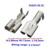 100/50 PCS 6.3 Series 0.4 Thic Brass Tinned Female Crimp Terminal Brass Wire Connector for Car Relay DJ623-E6.3C(50 PCS DJ623-E6.3C) view 3