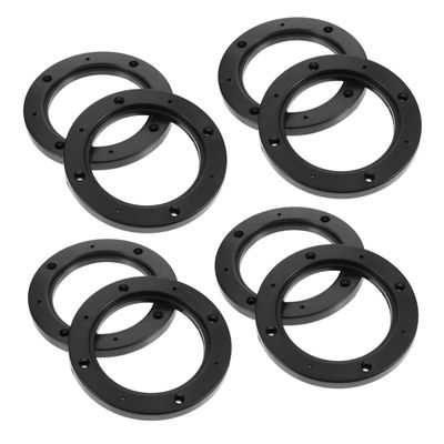 4 Pairs Auto Speaker Adapter Rings 5 Inch ABS Black for Car