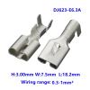 100 PCS 6.3 Series 0.4 Thic Brass Tinned Female Crimp Terminal Brass Wire Connector for Car Relay DJ623-E6.3A/B/C(100 PCS DJ623-E6.3A) view 2