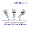 100 PCS 6.3 Series 0.4 Thic Brass Tinned Female Crimp Terminal Brass Wire Connector for Car Relay DJ623-E6.3A/B/C(100 PCS DJ623-E6.3A) view 3