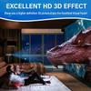 RF 3D Glasses, Active Shutter RF 3D Glasses Rechargeable Suitable for RF 3D TV Projectors, RF 3D Eyewear for Sony Epson Toshiba Sharp, Compatible with TDG-BT500A, SSG-5100GB, AN3DG40 view 3