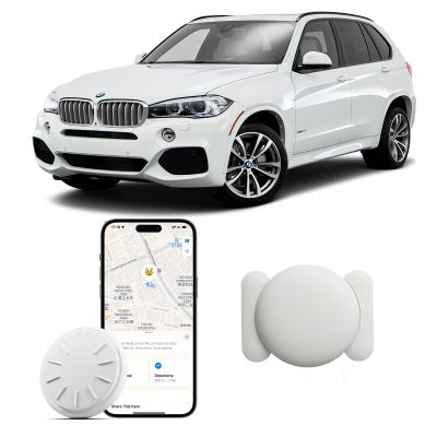GPS Tracker for Vehicles, 1PCS Tracker Device for Vehicles, Work with Find My (iOS Only), Tracking Devices for Cars Hidden with Magnetic Case, No Monthly Fee (Magnetic (White, 1PCS))