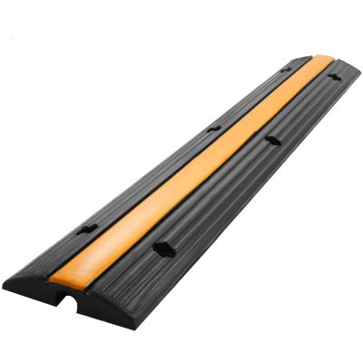 4 Pack 1-Channel Cable Cover Wire Cord Protective Ramp Driveway Rubber Traffic Speed Bump Cable Protector Cable Management Simple and Practical (Color : Gold)