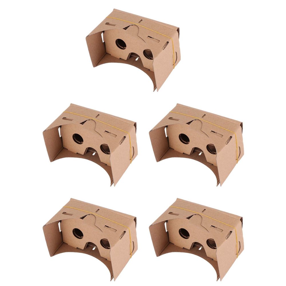 Tassteen 5set 6 Inch DIY 3D VR Virtual Reality Glasses Hardboard for Cardboard