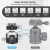 ARTCISE Tripod Ball Head Low Profile Tripod Head All Metal Camera Tripod Head 44lbs/20kg Load with Three Arca Swiss Quick Release Plate for Tripod, Monopod, DSLR, Camera view 3