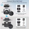 ARTCISE Tripod Ball Head Low Profile Tripod Head All Metal Camera Tripod Head 44lbs/20kg Load with Three Arca Swiss Quick Release Plate for Tripod, Monopod, DSLR, Camera view 4