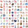 100 Watercolor Aesthetics Stickers,Dopamine Aesthetics Stickers Cute Girls Sticker for Scrapbook Journaling Water Bottles Laptop, Waterproof Decals for Girls Water Bottles Laptop Phone Case Guitar view 2