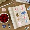 100 Watercolor Aesthetics Stickers,Dopamine Aesthetics Stickers Cute Girls Sticker for Scrapbook Journaling Water Bottles Laptop, Waterproof Decals for Girls Water Bottles Laptop Phone Case Guitar view 4
