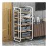 AV Media Stand,Adjustable Media Storage Shelves with Wheels,5-Layer Media Audio Tower Stand,for Living Recording Studio Theater view 1