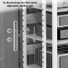 AV Media Stand,Adjustable Media Storage Shelves with Wheels,5-Layer Media Audio Tower Stand,for Living Recording Studio Theater view 3