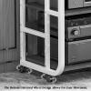 AV Media Stand,Adjustable Media Storage Shelves with Wheels,5-Layer Media Audio Tower Stand,for Living Recording Studio Theater view 4