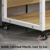 AV Media Stand, Audio Rack Stereo Cabinet, Adjustable Media Storage Shelves,CD Player Stand with Wheels,for Living Recording Studio Theater(B) view 3