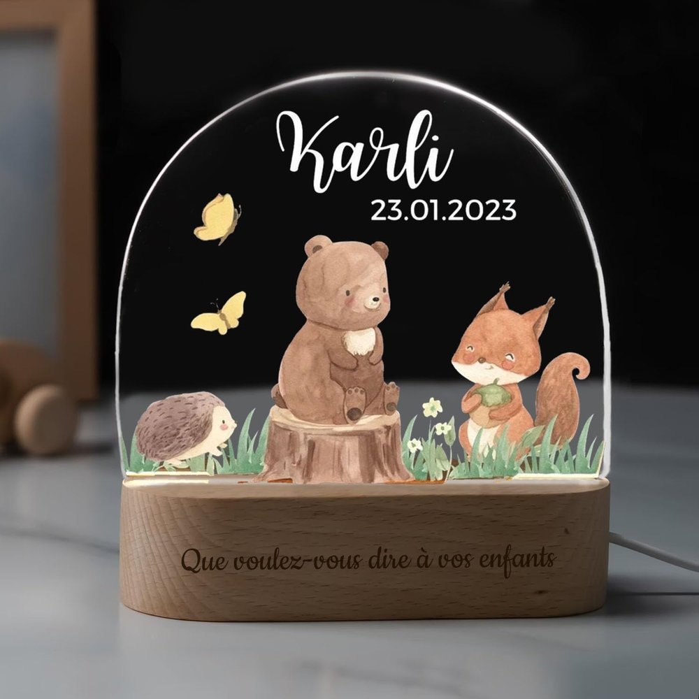 Personalized Night Light for Kids Girls Boys - Custom LED Lamp with Name and Date, Personalized Baby Gifts for Bedroom Toddler Gifts Night Lamp Gifts for Christmas Birthday, Style 8